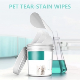 130pc Dog Cleaning Pet Paper Towels Eye Wet Wipes Cat Tear Stain Remover Soft Non-intivating Cleaning Wipes Grooming Supplies